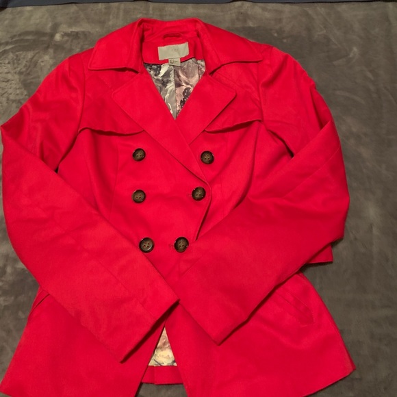 H&M Red Trench Coat - Picture 1 of 8